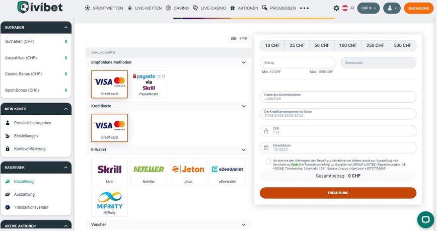 Ivibet Auszahlung