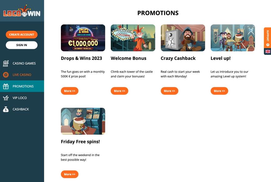 Locowin Casino Willkommensbonus