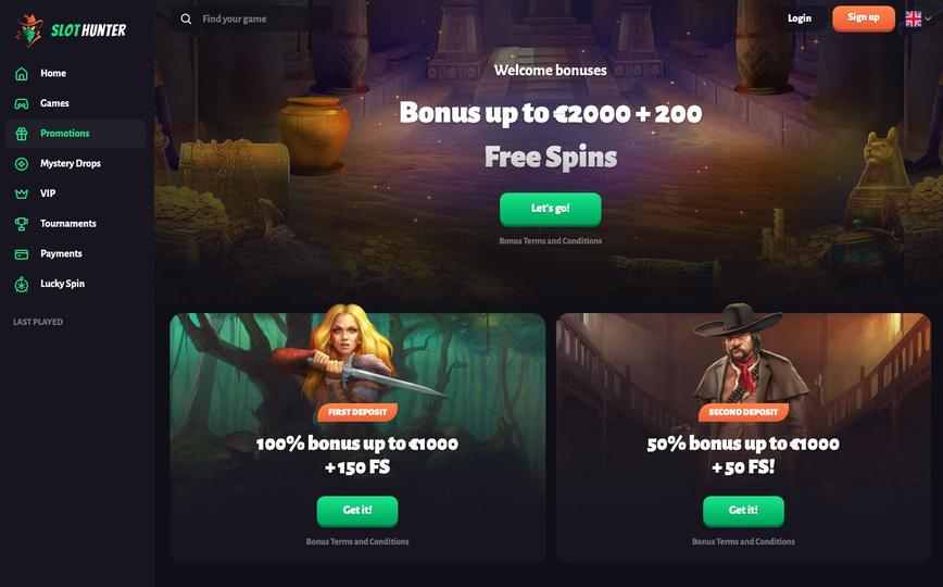 Slothunter Willkommensbonus